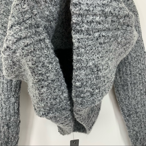Woolen Bloom Static Gray Woven Fleck Thick Ribbed Crewneck Sweater New Nwt Sz L - Picture 10 of 14
